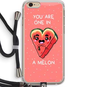 CaseCompany One In A Melon: iPhone 6 PLUS / 6S PLUS Transparant Hoesje met koord