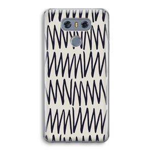 CaseCompany Marrakech Zigzag: LG G6 Transparant Hoesje