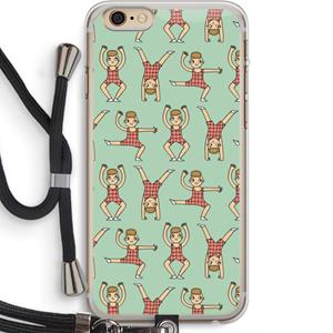 CaseCompany Gymboys: iPhone 6 PLUS / 6S PLUS Transparant Hoesje met koord