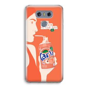 CaseCompany Peach please!: LG G6 Transparant Hoesje