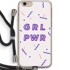 CaseCompany GRL PWR: iPhone 6 PLUS / 6S PLUS Transparant Hoesje met koord