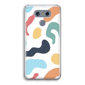 CaseCompany Memphis Shapes Blue: LG G6 Transparant Hoesje