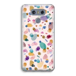 CaseCompany Terrazzo Memphis Pink: LG G6 Transparant Hoesje