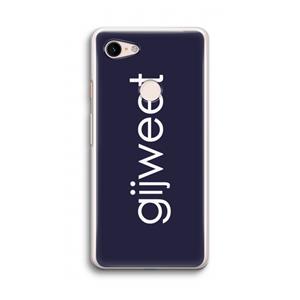 CaseCompany Gijweet: Google Pixel 3 Transparant Hoesje