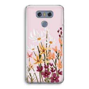 CaseCompany Painted wildflowers: LG G6 Transparant Hoesje