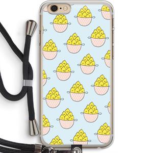 CaseCompany Citroenen: iPhone 6 PLUS / 6S PLUS Transparant Hoesje met koord