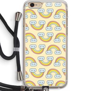 CaseCompany Regenboog: iPhone 6 PLUS / 6S PLUS Transparant Hoesje met koord