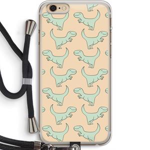 CaseCompany Dinos: iPhone 6 PLUS / 6S PLUS Transparant Hoesje met koord