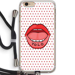 CaseCompany Yolo Denise: iPhone 6 PLUS / 6S PLUS Transparant Hoesje met koord