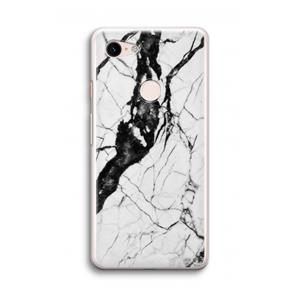 CaseCompany Witte marmer 2: Google Pixel 3 Transparant Hoesje