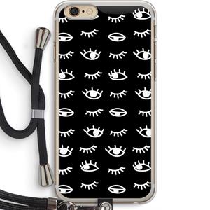 CaseCompany Eye pattern #3: iPhone 6 PLUS / 6S PLUS Transparant Hoesje met koord