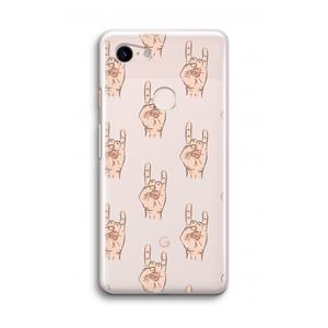 CaseCompany Rock: Google Pixel 3 Transparant Hoesje