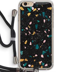 CaseCompany Terrazzo N°10: iPhone 6 PLUS / 6S PLUS Transparant Hoesje met koord