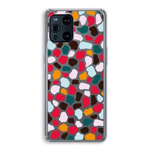 CaseCompany Colored Giraffe: Oppo Find X3 Pro Transparant Hoesje