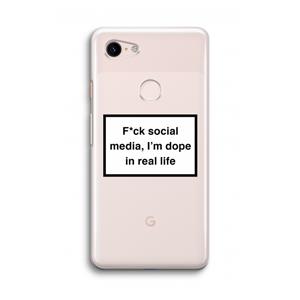 CaseCompany I'm dope: Google Pixel 3 Transparant Hoesje