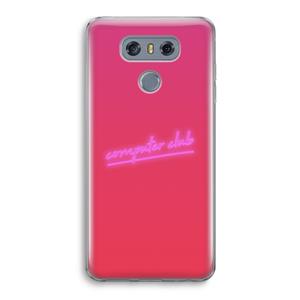 CaseCompany Vice Glow: LG G6 Transparant Hoesje