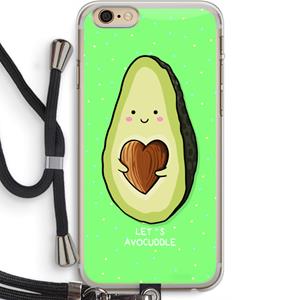 CaseCompany Avocuddle: iPhone 6 PLUS / 6S PLUS Transparant Hoesje met koord