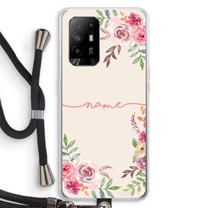 CaseCompany Rozen: Oppo A95 5G Transparant Hoesje met koord