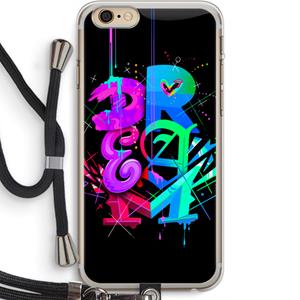 CaseCompany Dream: iPhone 6 PLUS / 6S PLUS Transparant Hoesje met koord