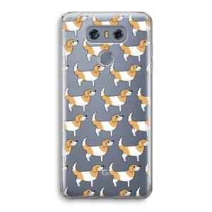 CaseCompany Doggy: LG G6 Transparant Hoesje