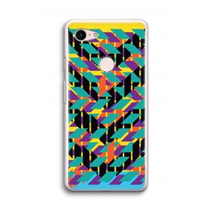 CaseCompany Skew Bee 1: Google Pixel 3 Transparant Hoesje