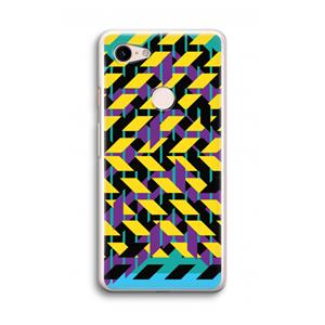 CaseCompany Skew Bee 3: Google Pixel 3 Transparant Hoesje