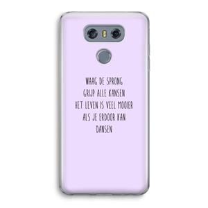 CaseCompany Sprong: LG G6 Transparant Hoesje