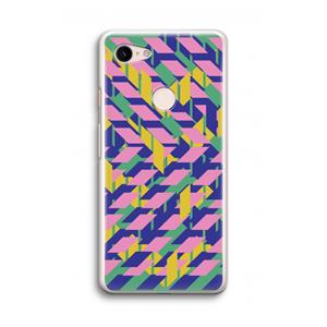 CaseCompany Skew Blush 1: Google Pixel 3 Transparant Hoesje
