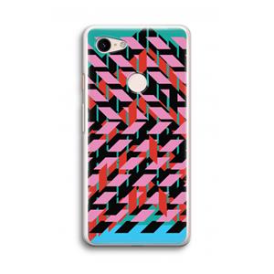 CaseCompany Skew Blush 2: Google Pixel 3 Transparant Hoesje