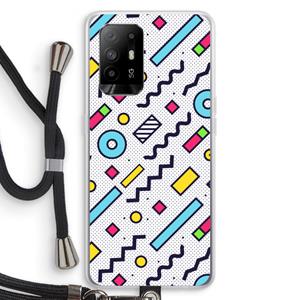 CaseCompany 8-bit N°8: Oppo A95 5G Transparant Hoesje met koord