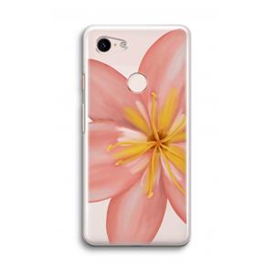 CaseCompany Pink Ellila Flower: Google Pixel 3 Transparant Hoesje