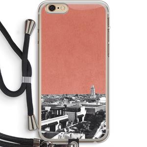 CaseCompany Marrakech Skyline : iPhone 6 PLUS / 6S PLUS Transparant Hoesje met koord