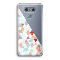 CaseCompany Gekleurde driehoekjes pastel: LG G6 Transparant Hoesje