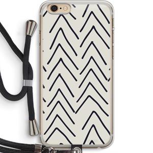 CaseCompany Marrakech Arrows: iPhone 6 PLUS / 6S PLUS Transparant Hoesje met koord