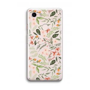 CaseCompany Sweet little flowers: Google Pixel 3 Transparant Hoesje
