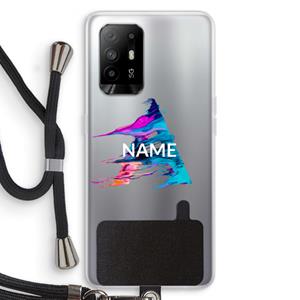CaseCompany Abstract Spectrum: Oppo A95 5G Transparant Hoesje met koord