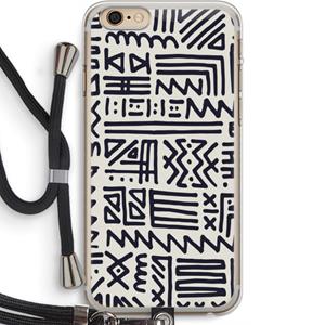 CaseCompany Marrakech print: iPhone 6 PLUS / 6S PLUS Transparant Hoesje met koord