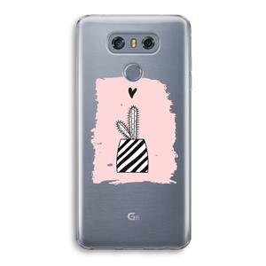 CaseCompany Zwart-wit cactus: LG G6 Transparant Hoesje