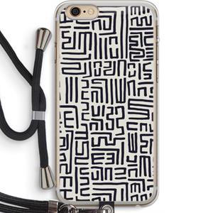 CaseCompany Moroccan Print: iPhone 6 PLUS / 6S PLUS Transparant Hoesje met koord