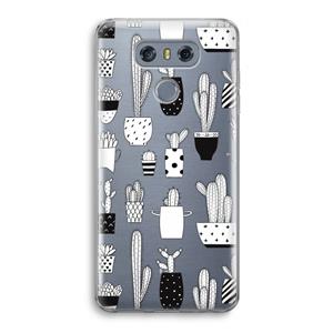 CaseCompany Cactusmotief: LG G6 Transparant Hoesje