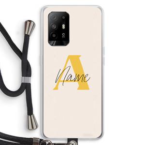 CaseCompany Amber Script: Oppo A95 5G Transparant Hoesje met koord