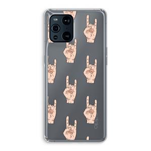 CaseCompany Rock: Oppo Find X3 Pro Transparant Hoesje