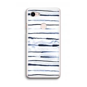 CaseCompany Ink Stripes: Google Pixel 3 Transparant Hoesje