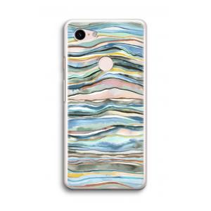 CaseCompany Watercolor Agate: Google Pixel 3 Transparant Hoesje