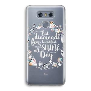 CaseCompany Diamonds: LG G6 Transparant Hoesje