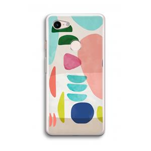 CaseCompany Bold Rounded Shapes: Google Pixel 3 Transparant Hoesje