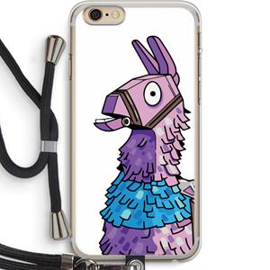 CaseCompany Lama: iPhone 6 PLUS / 6S PLUS Transparant Hoesje met koord