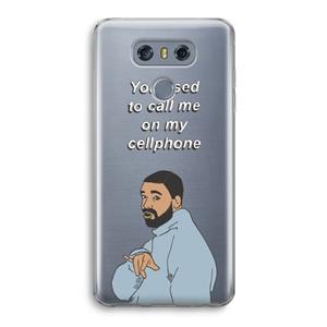 CaseCompany Hotline bling: LG G6 Transparant Hoesje