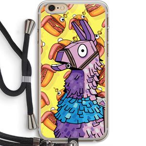 CaseCompany Loot Burger: iPhone 6 PLUS / 6S PLUS Transparant Hoesje met koord