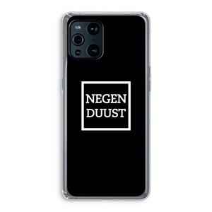 CaseCompany Negenduust black: Oppo Find X3 Transparant Hoesje